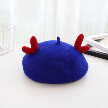 Cute Cat Antler Beret SE21148