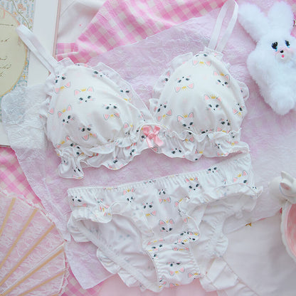 Cute Cat Ear Bow Cat Paw Underwear SE21327