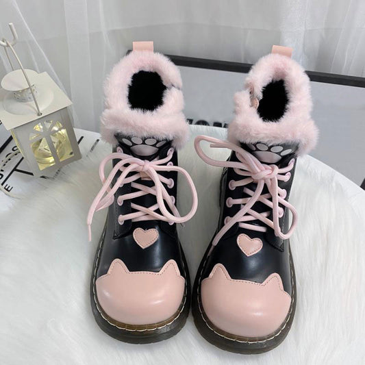 Cute Cat Paw Lolita Boots SE22478