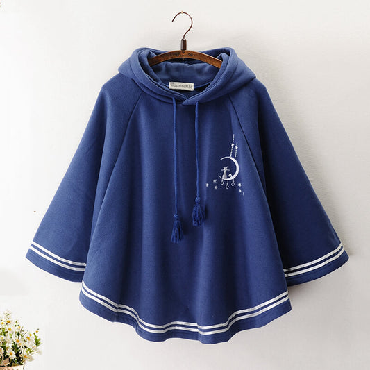 Cute Moon Cat Cape Hoodie SE21118