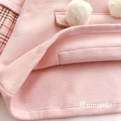 Cute Strawberry Rabbit Fleece Hoodie SE20857