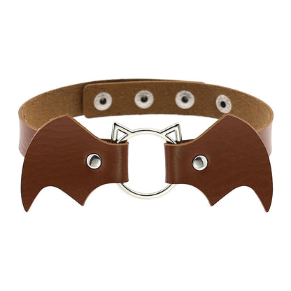 Cute Cat Punk Bat Wings Collar Necklace SE20676