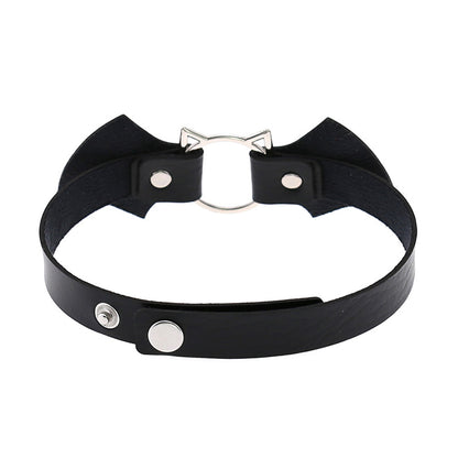 Cute Cat Punk Bat Wings Collar Necklace SE20676