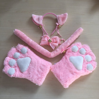 Cute Cosplay Cat Gloves Ear Set SE20555