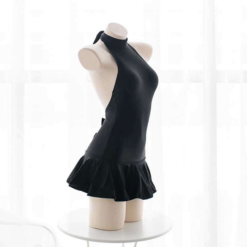 Black Bow Swimsuit Dress SE20313