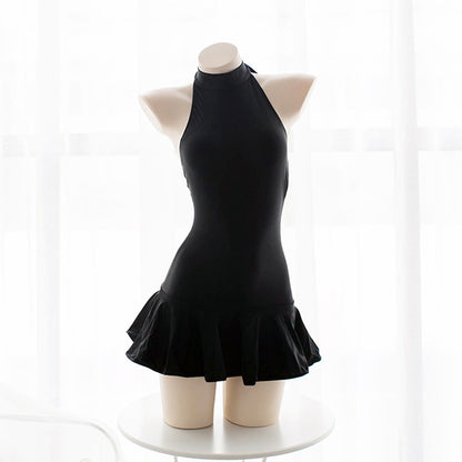 Black Bow Swimsuit Dress SE20313