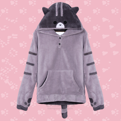 Kawaii Cats Flannel Hooded Fleece SE8857