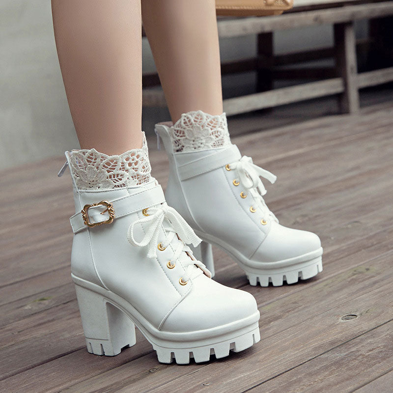 Fashion Flower Heels Shoes SE22501