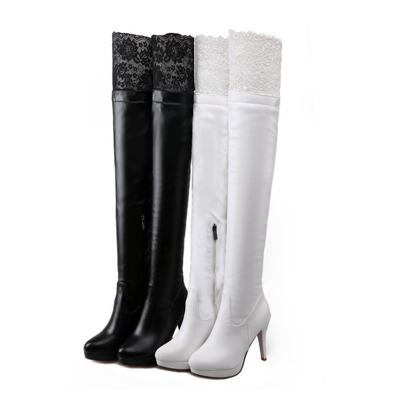 Lace High Knee Boots SE9118