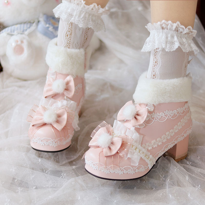 Flower Bow Boots SE22553