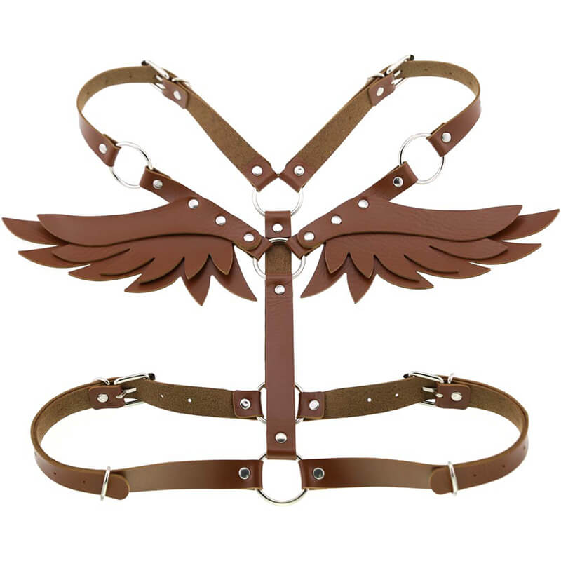 Gothic Punk Wings Harness Waist Shoulder Necklace SE20637