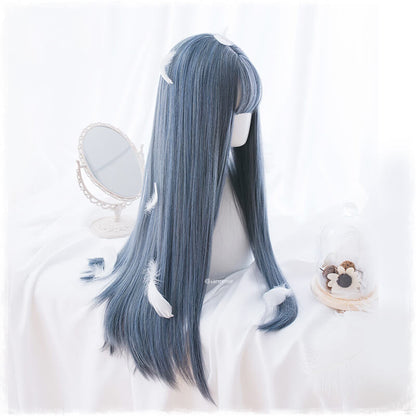 Gray Blue Lolita Straight Hair SE21335