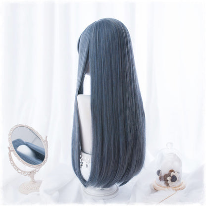 Gray Blue Lolita Straight Hair SE21335