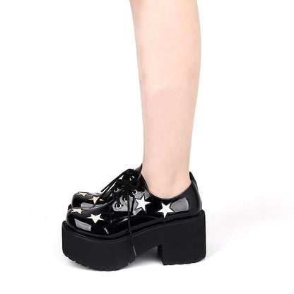 Star Gothic Punk Platform Shoes SE20624