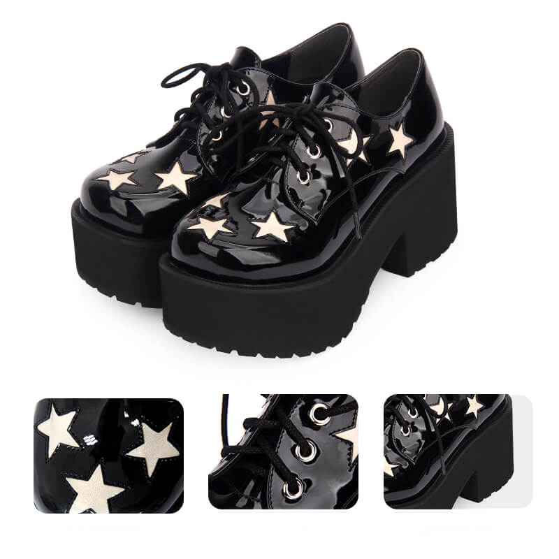 Star Gothic Punk Platform Shoes SE20624