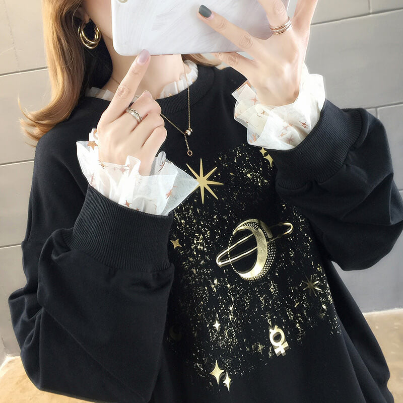Harajuku Star Space Lace Sweatshirt SE20671