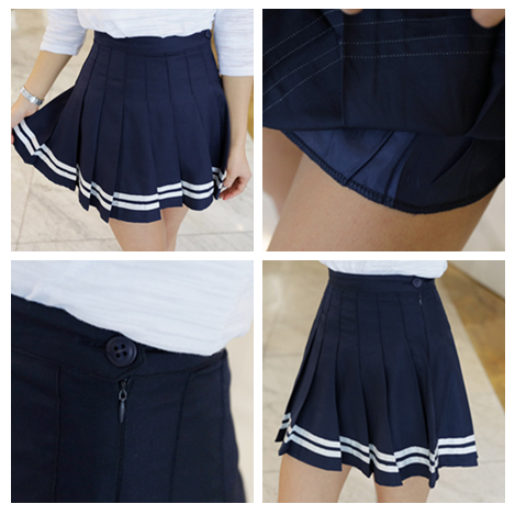 Students Navy Pleated Skirt SE2995