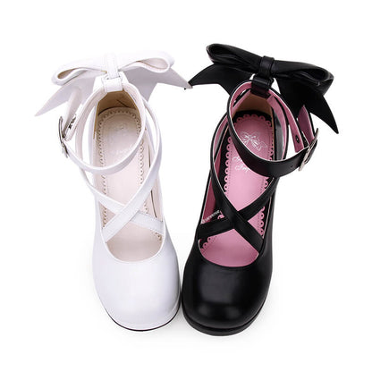 Japanese Lolita Bow Shoes SE21260