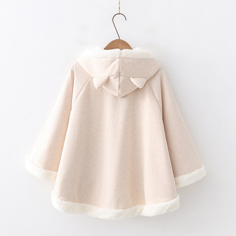 Japanese Cat Fleece Cape Hoodie Coat SE20714