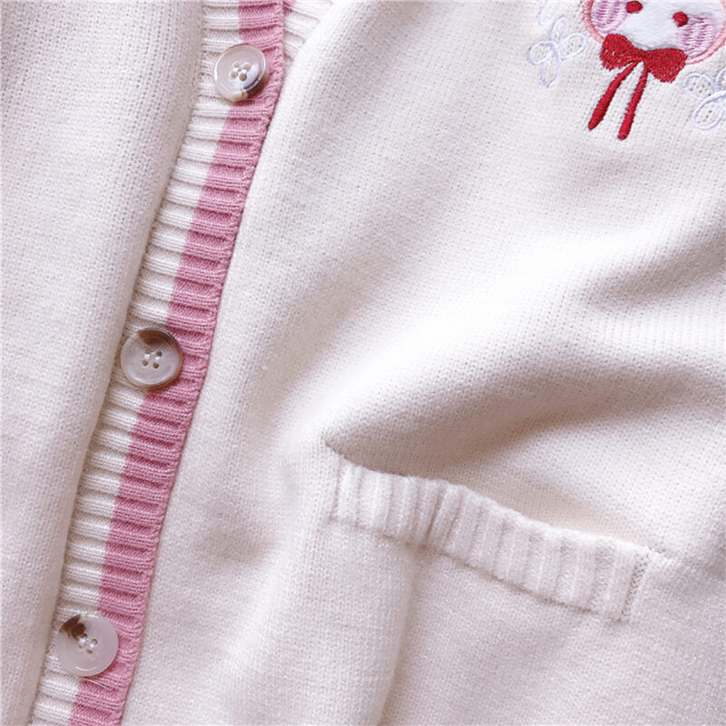 Japanese Cherry Rabbit Knit Cardigan Sweater SE20700