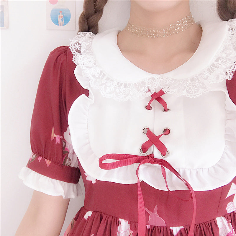 Japanese Lolita Rabbit Bow Dresses SE20320