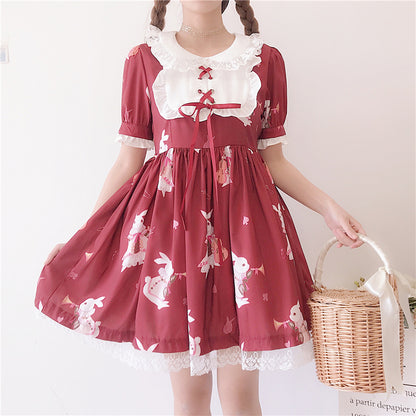 Japanese Lolita Rabbit Bow Dresses SE20320