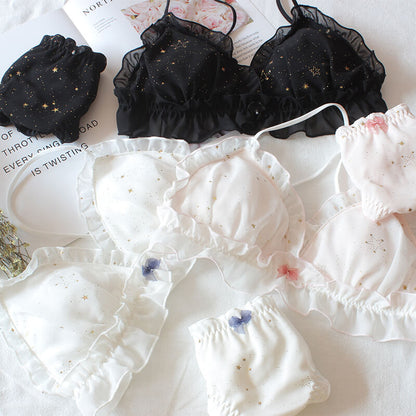 Japanese Sweet Starry Underwear Bra Set SE20417