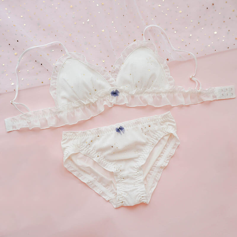 Japanese Sweet Starry Underwear Bra Set SE20417
