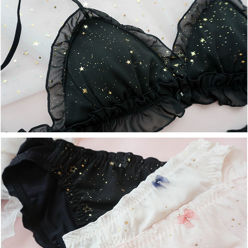 Japanese Sweet Starry Underwear Bra Set SE20417