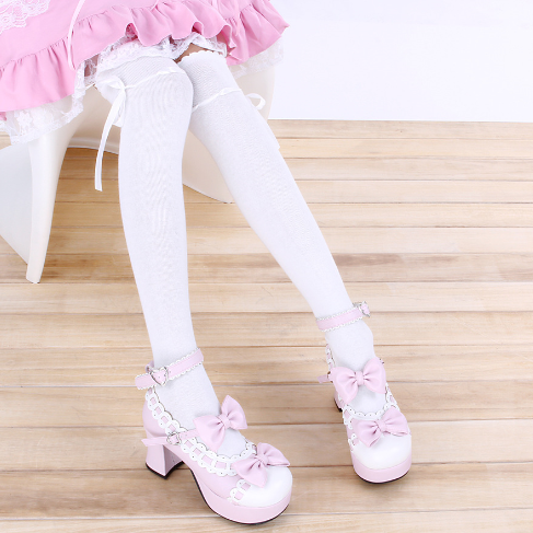 Cute sweet lace bowknot stockings SE929