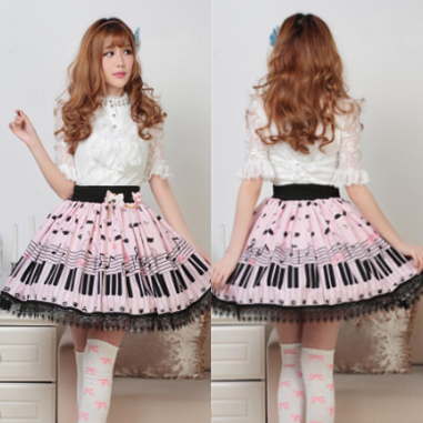 Cute sweet lolita pleated lace skirts SE3672