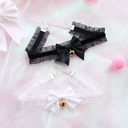 Kawaii Bow Bell Necklace SE22282