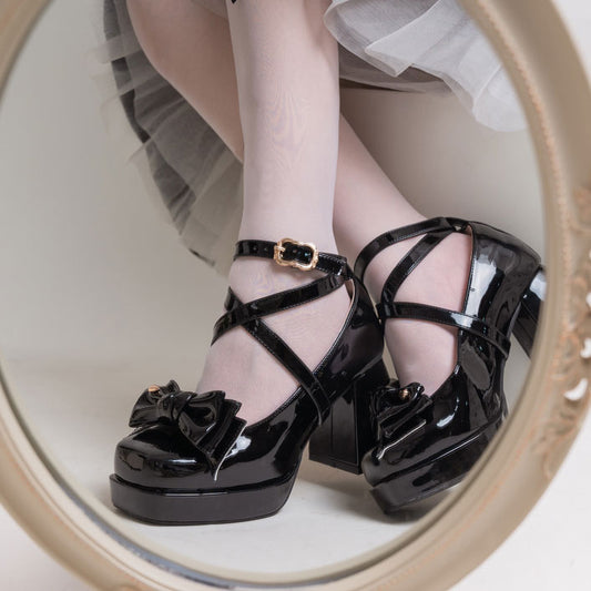 Kawaii Bow Heels Shoes SE22383