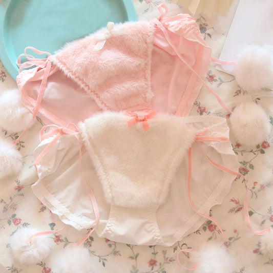 Kawaii Bow Plush Panties SE22321