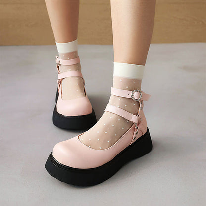Kawaii Buckle Flat Shoes SE22489