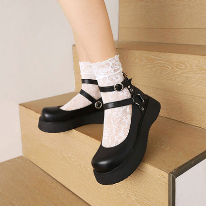 Kawaii Buckle Flat Shoes SE22489