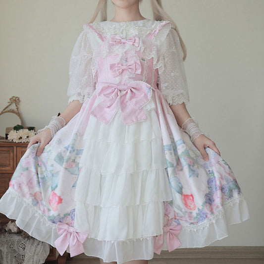 Kawaii Cat Lolita Bow Dress SE22347