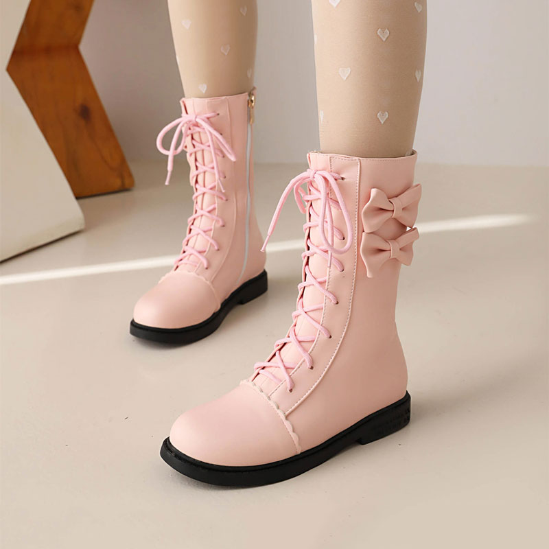 Kawaii Fashion Bow Short Boots SE22540