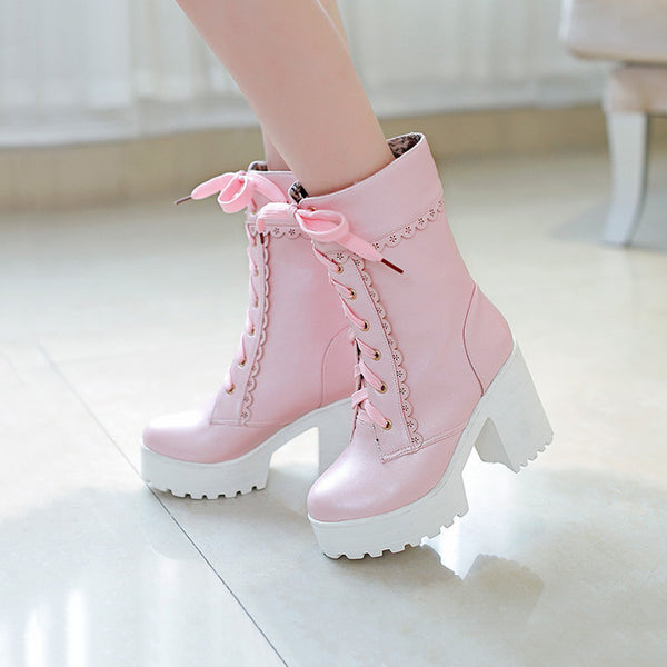 Japanese kawaii heels boots SE10574 – SANRENSE