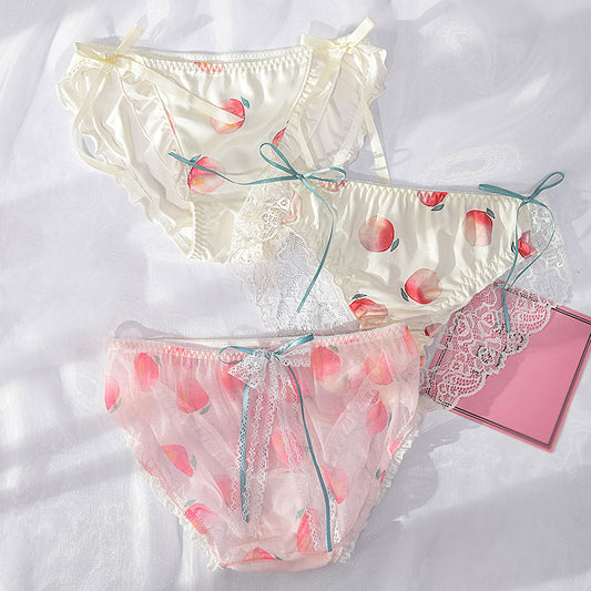 Kawaii Lace Peach Panties SE22415