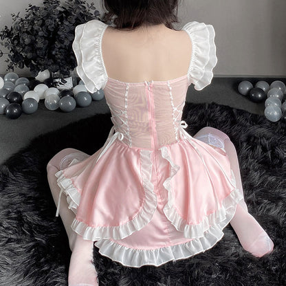 Kawaii Lace Pink Dress SE22378