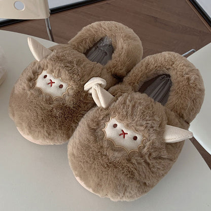 Kawaii Plush Sheep Cotton Shoes SE22530