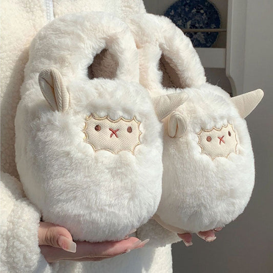 Kawaii Plush Sheep Cotton Shoes SE22530