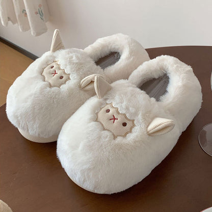 Kawaii Plush Sheep Cotton Shoes SE22530