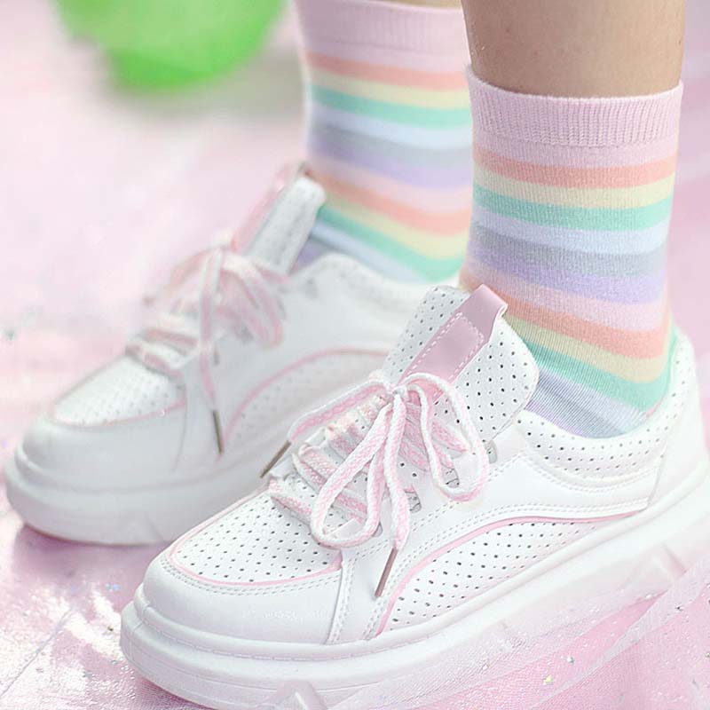 Kawaii Girl Rainbow Socks SE20536