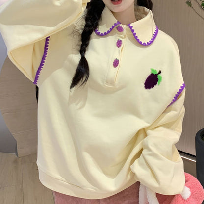 Kawaii Grape Pullover Sweatshirt SE22434