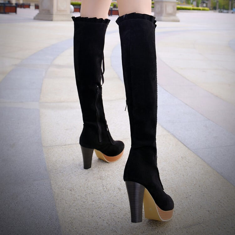 Fashion Bow Lace High Boots SE1234