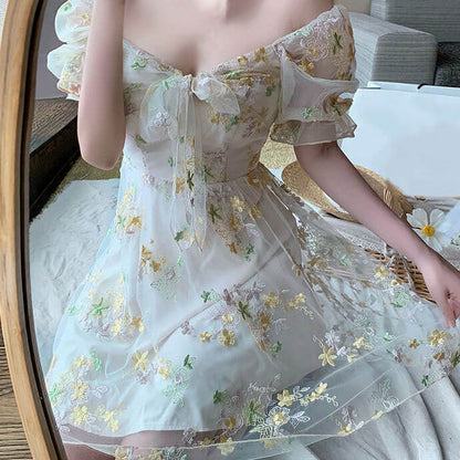Lace Chiffon Floral Dress SE21620