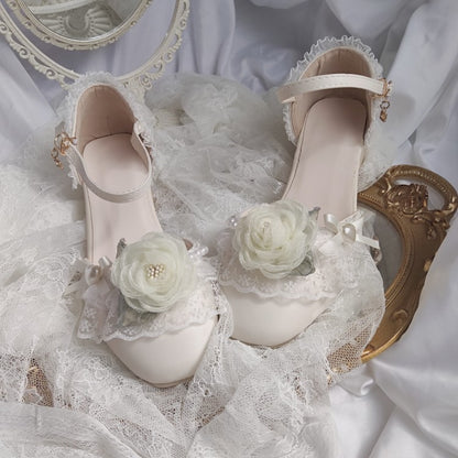 Lace Bow Flower Shoes SE22244