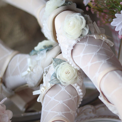 Lace Bow Flower Shoes SE22244